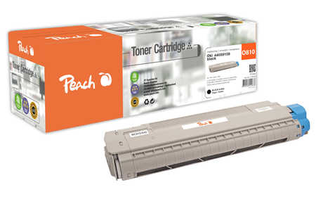 Peach  Tonermodul schwarz kompatibel zu OKI C 810 DN