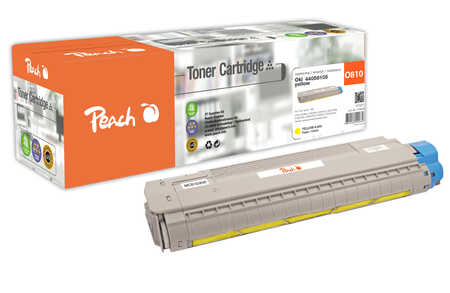 Peach  Tonermodul gelb kompatibel zu OKI C 810 DN