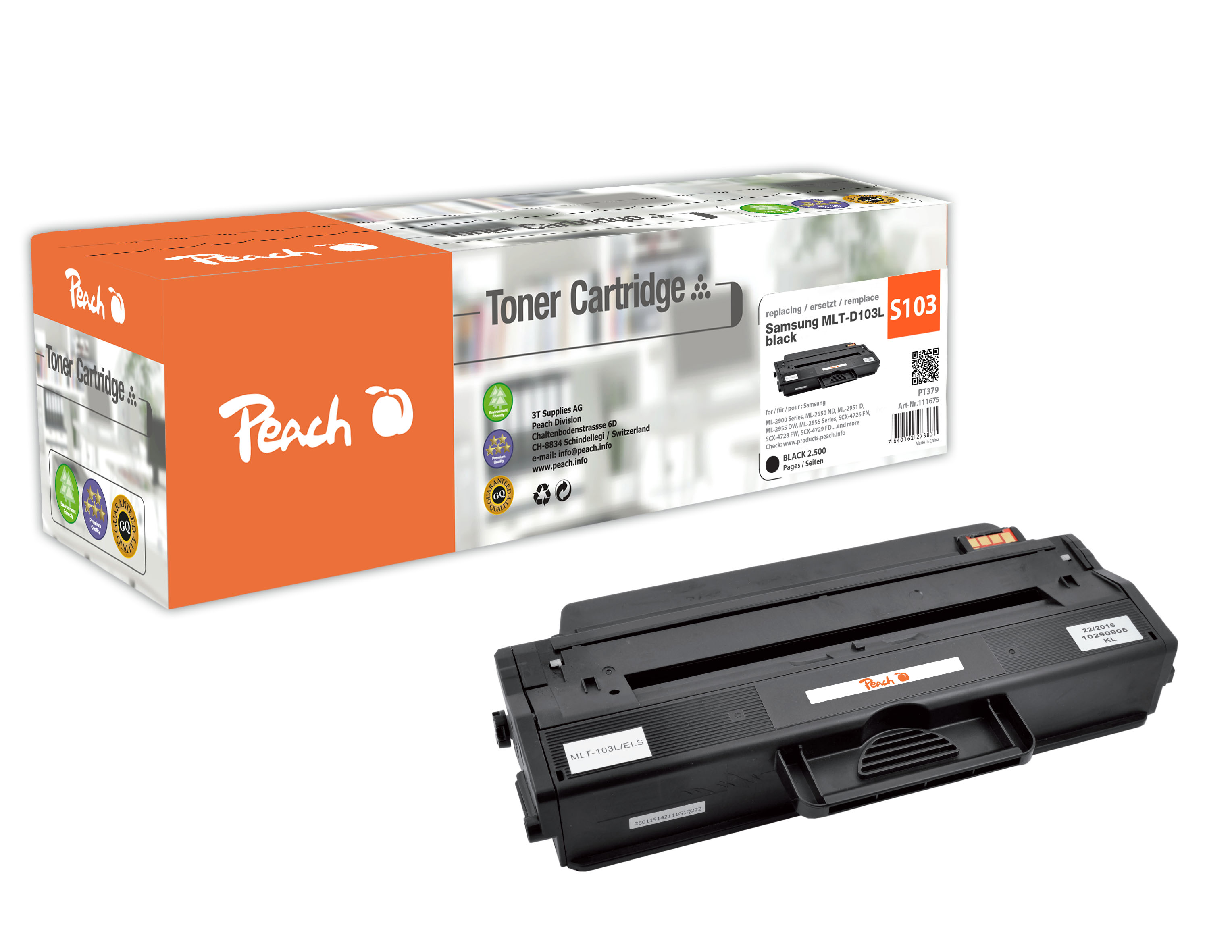 Peach  Tonermodul schwarz kompatibel zu Samsung SCX-4727 FD