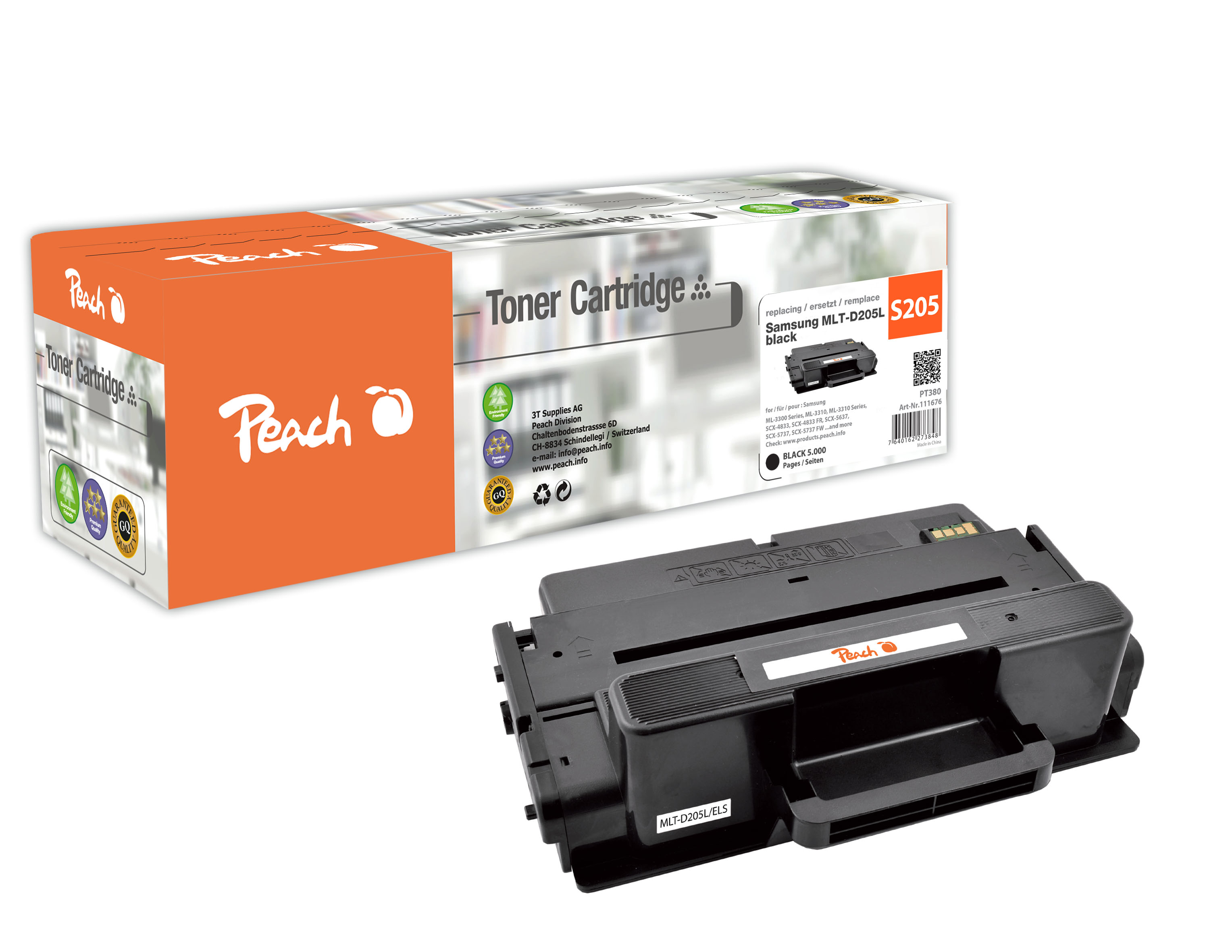 Peach  Tonermodul schwarz kompatibel zu Samsung ML-3710