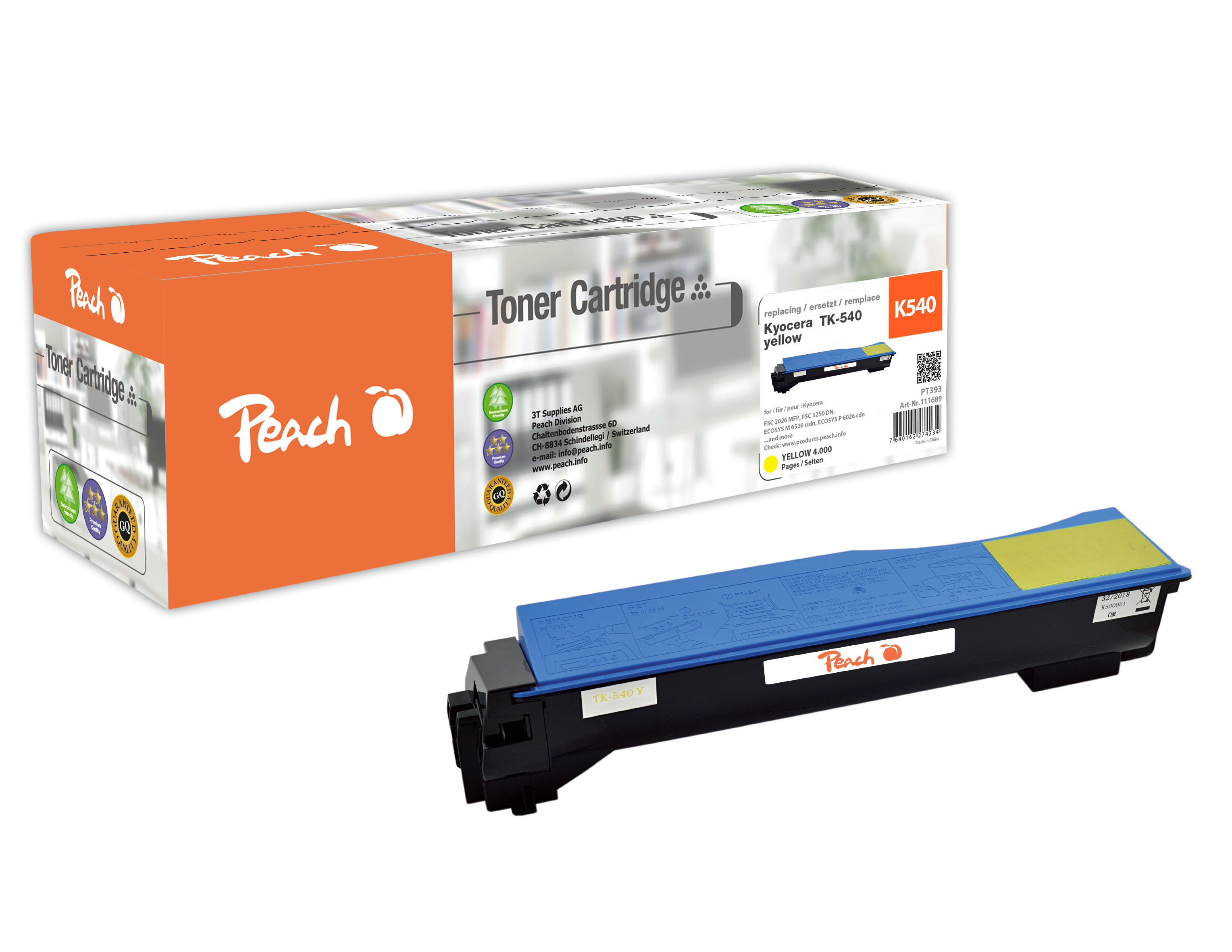 Peach  Tonermodul gelb kompatibel zu Kyocera FSC 5100 DN