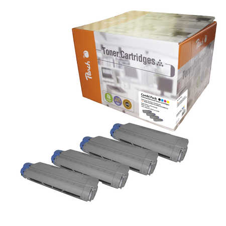 Peach  Spar Pack Tonermodule kompatibel zu OKI MC 560 DN