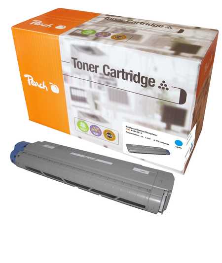 Peach  Tonermodul cyan kompatibel zu OKI C 822 Series