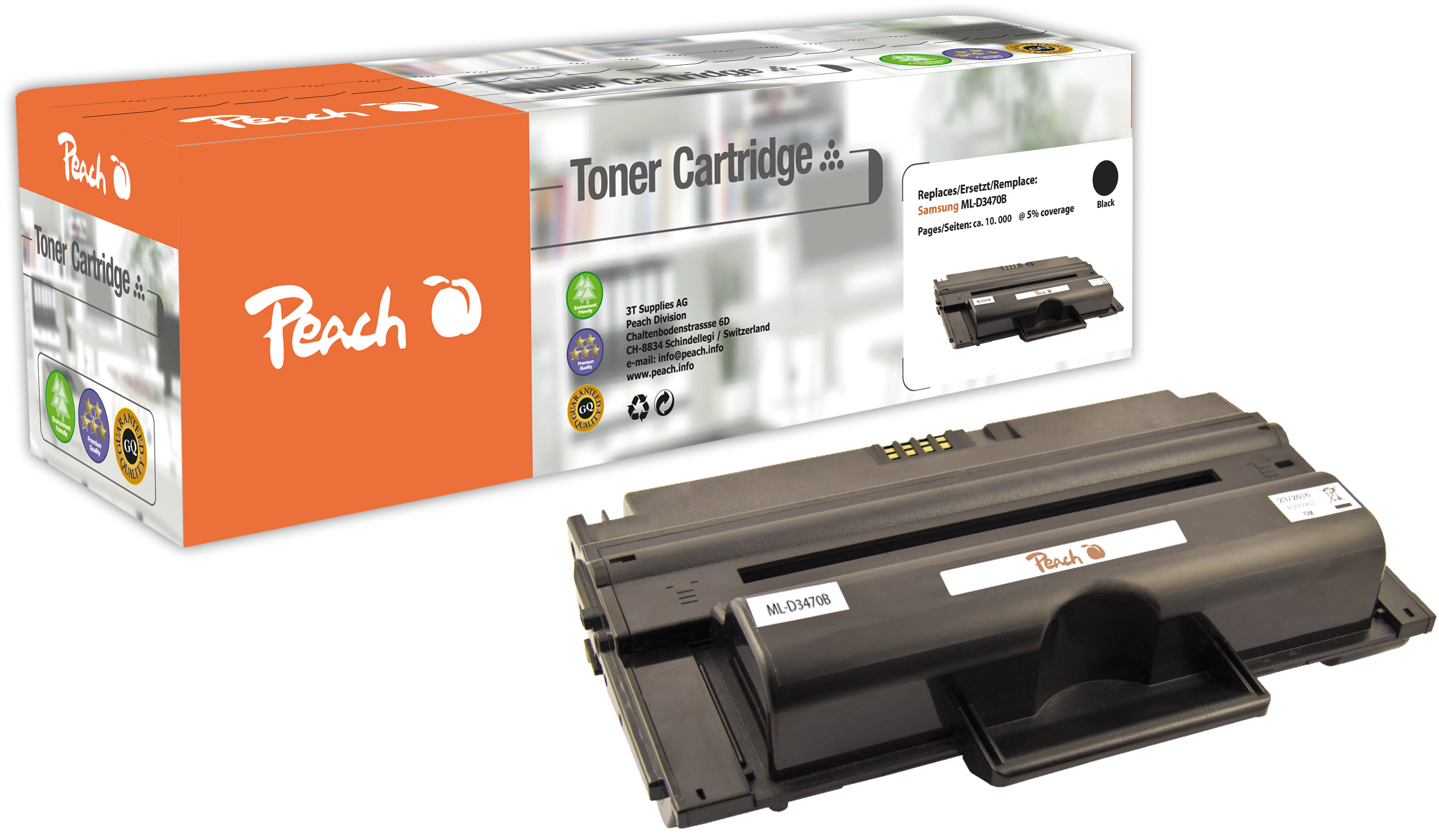 Peach  Tonermodul schwarz kompatibel zu Samsung ML-3471 Series