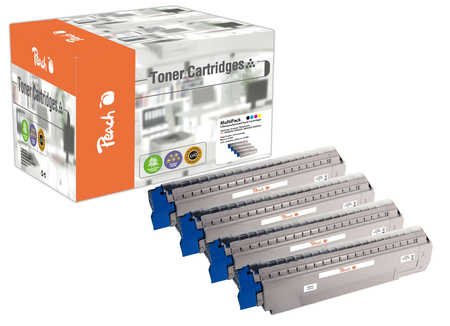 Peach  Spar Pack Tonermodule kompatibel zu OKI MC 862 CDTN