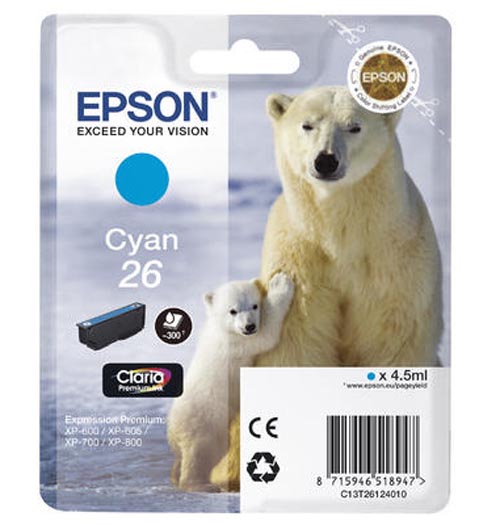 Original  Tintenpatrone cyan Epson Expression Premium XP-520