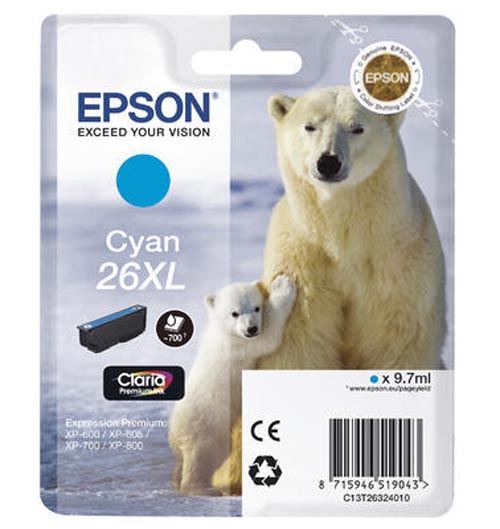 Original  Tintenpatrone XL cyan Epson Expression Premium XP-520