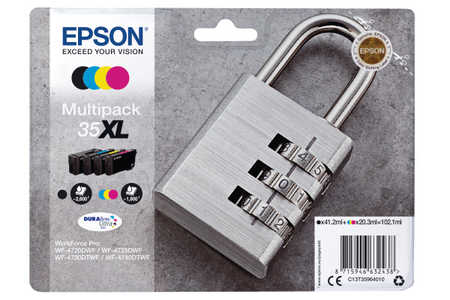 Original  Multipack Tinte BKCMY Epson WorkForce Pro WF-4740 DTWF