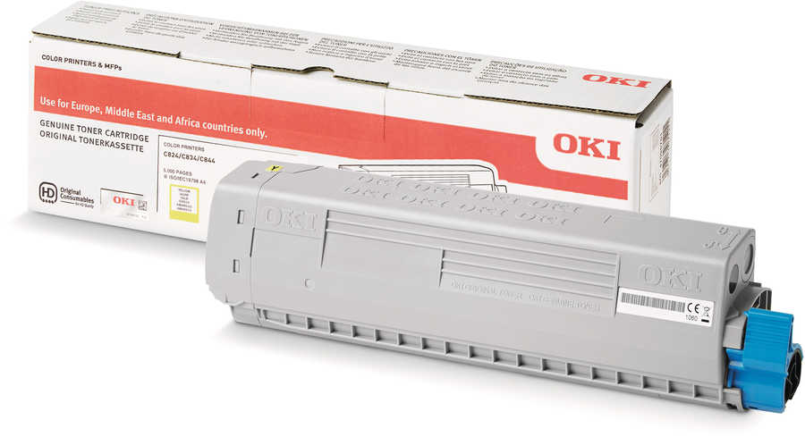 Original  Tonerpatrone yellow OKI C 834 nw
