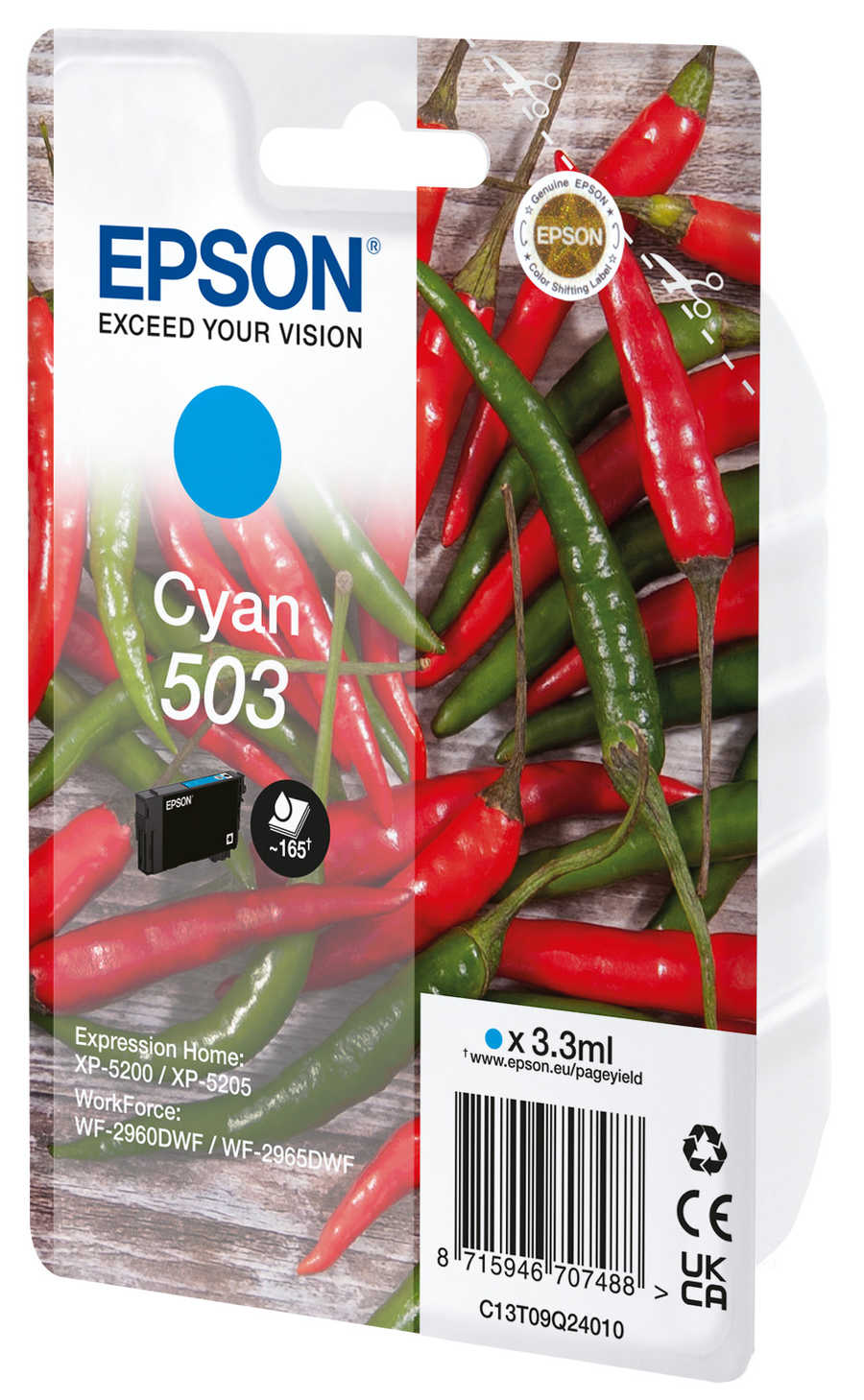 Original  Tintenpatrone cyan Epson WorkForce WF-2965 DWF