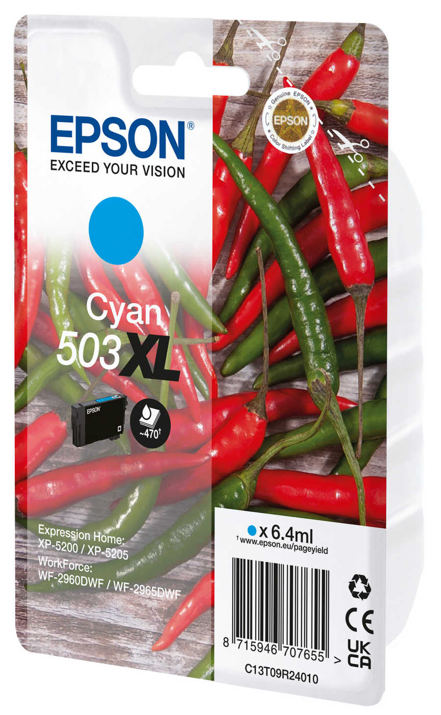 Original  Tintenpatrone cyan Epson WorkForce WF-2965 DWF