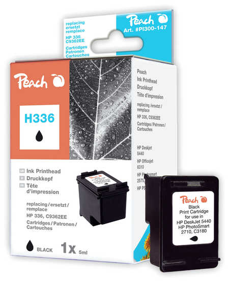 Peach  Druckkopf schwarz kompatibel zu HP OfficeJet 6300 Series