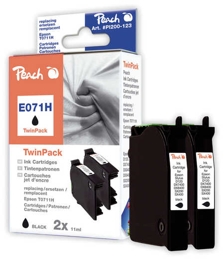 Peach  Doppelpack schwarz kompatibel zu Epson Stylus DX 8400
