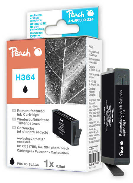 Peach  Tintenpatrone foto schwarz kompatibel zu HP PhotoSmart Premium Touchsmart Web