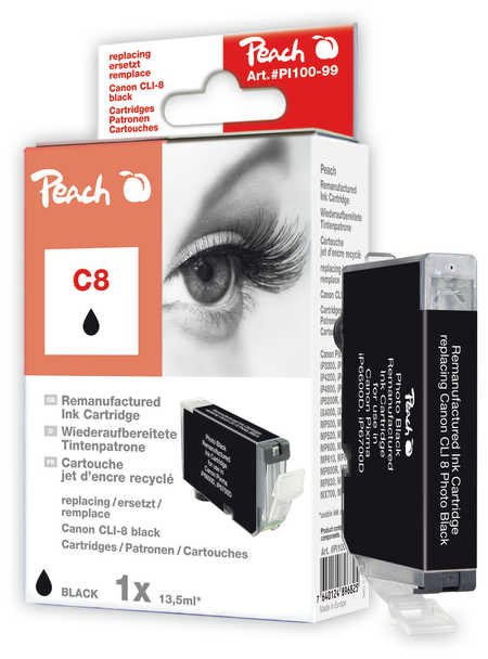 Peach  Tintenpatrone foto schwarz kompatibel zu Canon Pixma MP 800 R