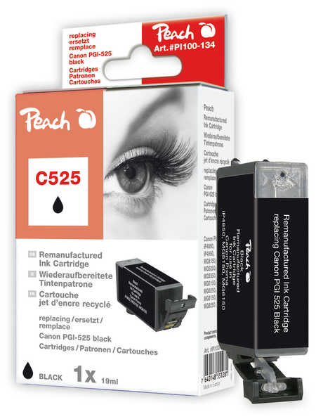 Peach  Tintenpatrone schwarz kompatibel zu Canon Pixma MG 5140