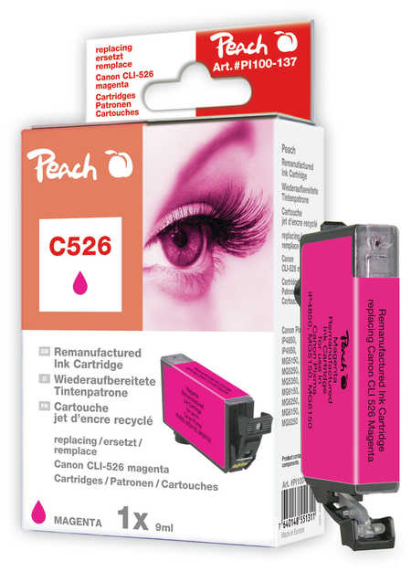 Peach  Tintenpatrone magenta kompatibel zu Canon Pixma MG 5140