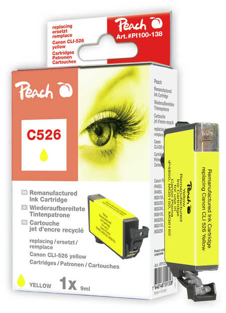 Peach  Tintenpatrone gelb kompatibel zu Canon Pixma MG 5140