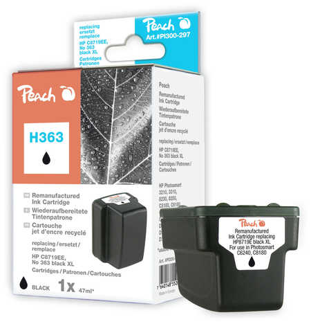 Peach  Tintenpatrone schwarz HC kompatibel zu HP PhotoSmart D 7460