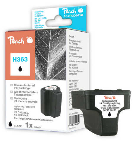 Peach  Tintenpatrone schwarz kompatibel zu HP PhotoSmart C 5100 Series