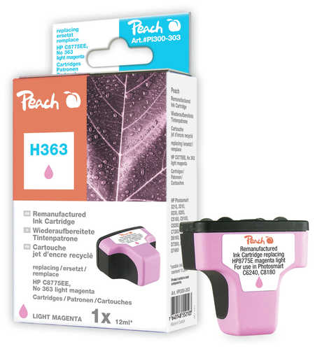 Peach  Tintenpatrone magenta light kompatibel zu HP PhotoSmart C 5100 Series