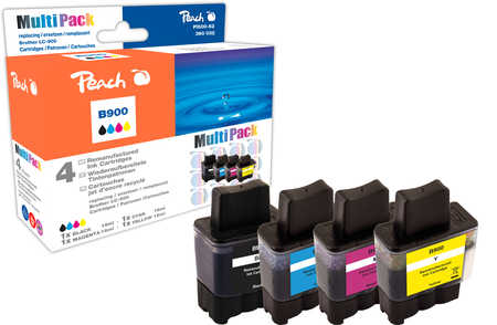 Peach  Spar Pack Tintenpatronen kompatibel zu Brother DCP-115 C