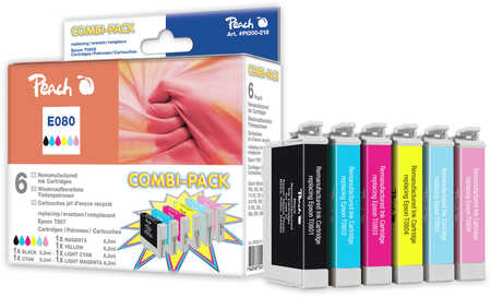 Peach  Spar Pack Tintenpatronen kompatibel zu Epson Stylus Photo P 50