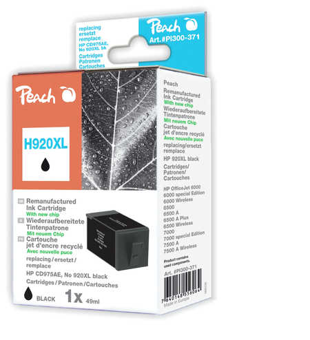 Peach  Tintenpatrone schwarz HC kompatibel zu HP OfficeJet 7000 special Edition