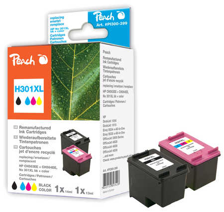 Peach  Spar Pack Druckköpfe kompatibel zu HP Envy 4507 e-All-in-One
