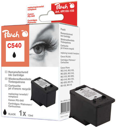 Peach  Druckkopf schwarz kompatibel zu Canon Pixma MG 3250