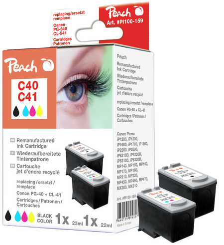 Peach  Spar Pack Tintenpatronen kompatibel zu Canon Pixma MX 300