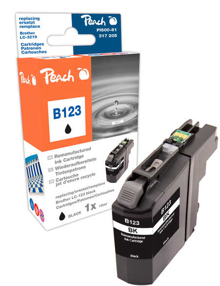 Peach  Tintenpatrone schwarz kompatibel zu Brother DCPJ 150 Series
