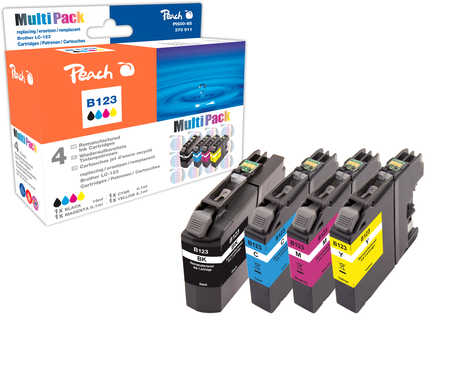 Peach  Spar Pack Tintenpatronen kompatibel zu Brother MFCJ 650 DW