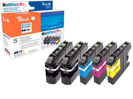 Peach  Spar Pack Plus Tintenpatronen, kompatibel zu Brother MFCJ 4510 DW