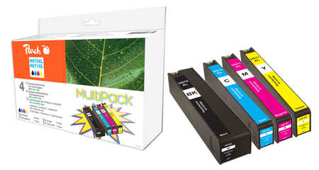 Peach  Spar Pack Tintenpatronen kompatibel zu HP OfficeJet Pro X 451 dw