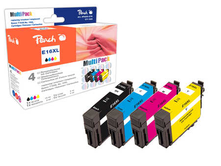 Peach  Spar Pack Tintenpatronen kompatibel zu Epson WorkForce WF-2660 DWF