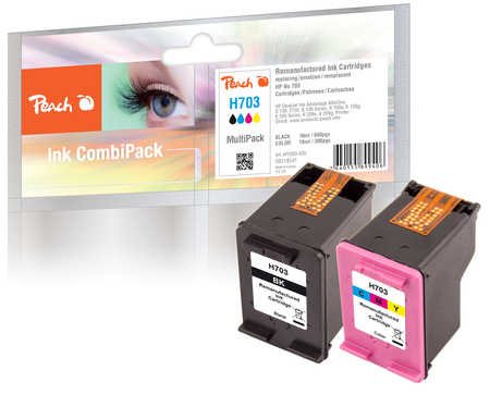 Peach  Spar Pack Druckköpfe kompatibel zu HP DeskJet Ink Advantage D 730