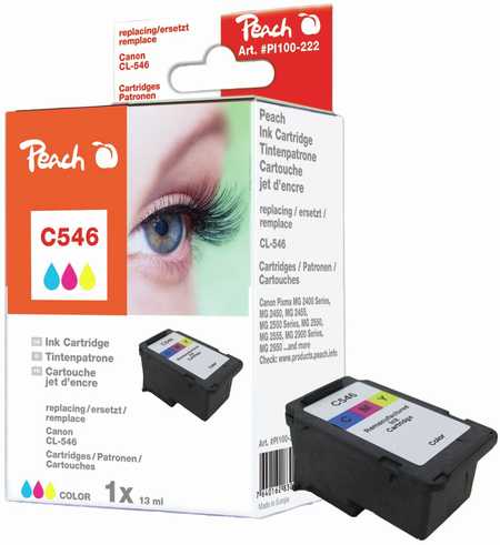 Peach  Druckkopf color kompatibel zu Canon Pixma TS 3100 Series