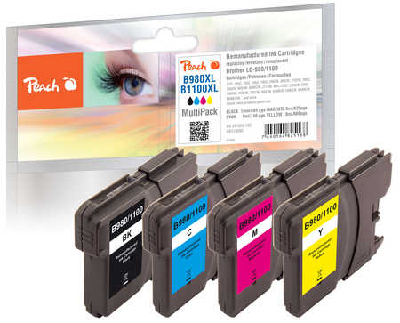Peach  Spar Pack Tintenpatronen kompatibel zu Brother MFC-290 Series