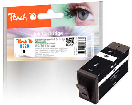 Peach  Tintenpatrone schwarz kompatibel zu HP OfficeJet 7500 A Wireless