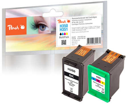 Peach  Spar Pack Druckköpfe kompatibel zu HP OfficeJet J 6424