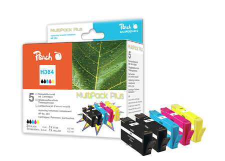 Peach  Spar Pack Plus Tintenpatronen kompatibel zu HP PhotoSmart Premium Touchsmart Web