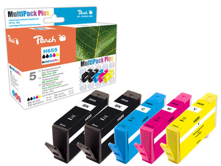 Peach  Spar Pack Plus Tintenpatronen kompatibel zu HP DeskJet Ink Advantage 4615