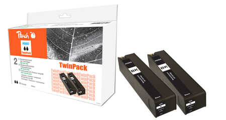 Peach  Doppelpack Tintenpatrone schwarz kompatibel zu HP OfficeJet Enterprise Color X 555 dn