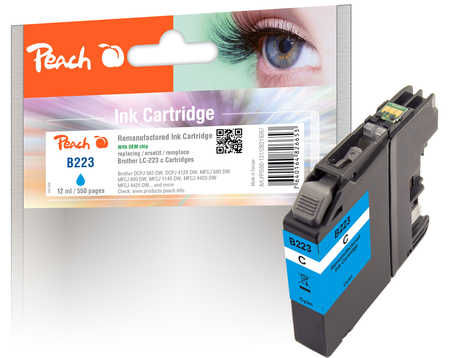 Peach  Tintenpatrone cyan kompatibel zu Brother MFCJ 680 DW