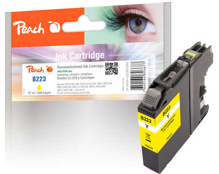 Peach  Tintenpatrone gelb kompatibel zu Brother MFCJ 680 DW
