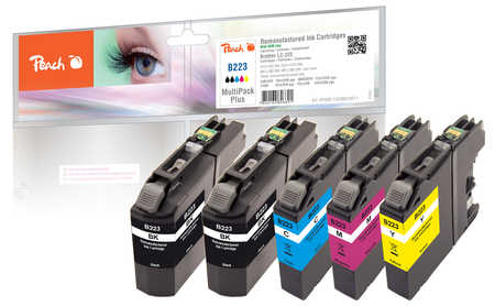 Peach  Spar Plus Pack Tintenpatronen kompatibel zu Brother MFCJ 680 DW