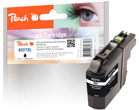 Peach  Tintenpatrone schwarz kompatibel zu Brother MFCJ 4620 DW