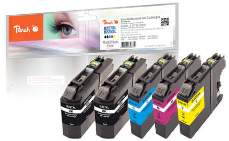 Peach  Spar Plus Pack Tintenpatronen kompatibel zu Brother MFCJ 4620 DW