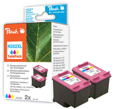 Peach  Doppelpack Druckköpfe color kompatibel zu HP OfficeJet 3836